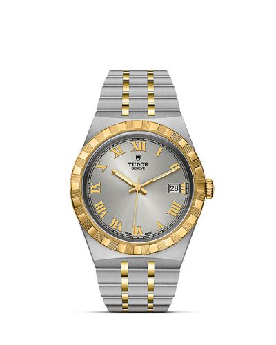 Royal Date 38 Stainless Steel / Yellow Gold / Silver - Roman