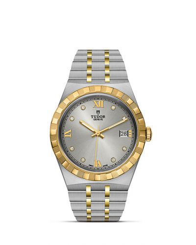 Royal Date 38 Stainless Steel / Yellow Gold / Silver - Diamond
