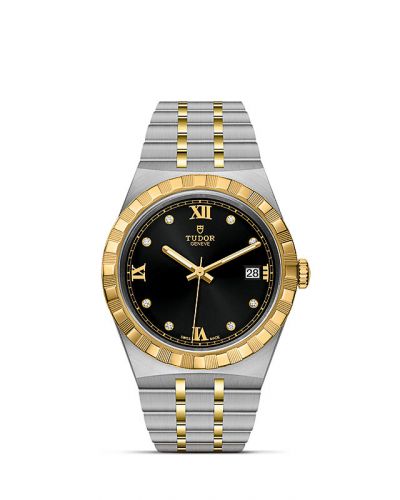 Royal Date 38 Stainless Steel / Yellow Gold / Black - Diamond