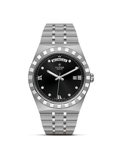Royal Day-Date 41 Stainless Steel / Black - Diamond