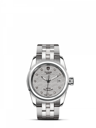Glamour Date 26 Stainless Steel / Jacquard Silver-Diamond / Bracelet