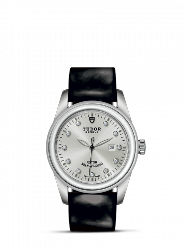 Glamour Date 31 Stainless Steel / Silver-Diamond / Strap