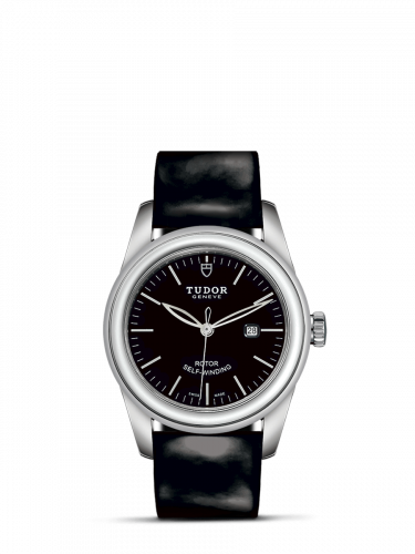 Glamour Date 31 Stainless Steel / Black / Strap