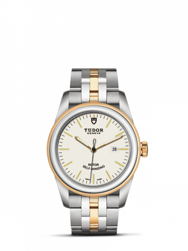 Glamour Date 31 Stainless Steel / Yellow Gold / Opaline / Bracelet