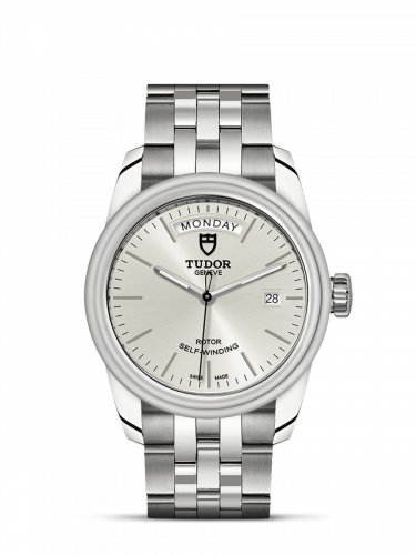 Glamour Day + Date Stainless Steel / Silver / Bracelet