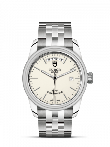 Glamour Day + Date Stainless Steel / Opaline/ Bracelet