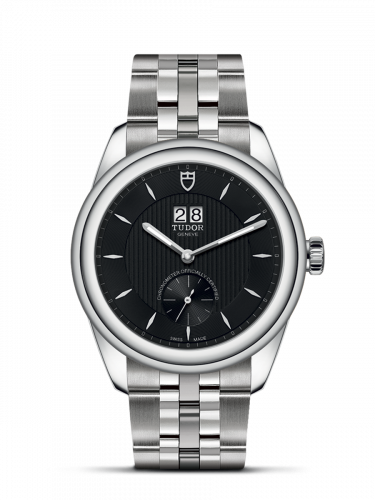 Glamour Double Date Stainless Steel / Black / Bracelet