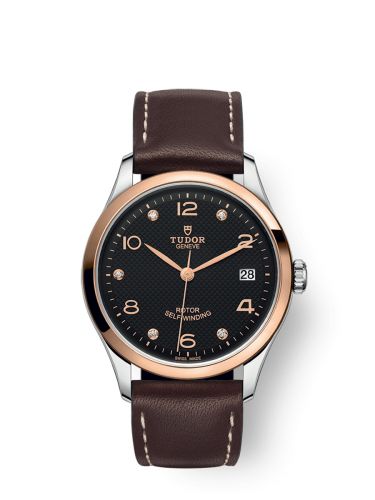 1926 36 Stainless Steel / Rose Gold / Black - Diamond / Strap