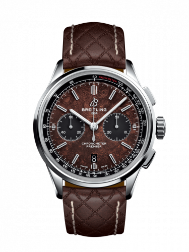 Premier B01 Chronograph 42 Bentley Centenary Stainless Steel / Wood / Calf / Pin