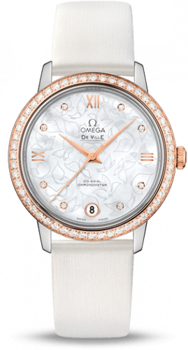 De Ville Prestige Co-Axial 32.7 Stainless Steel / Red Gold / Diamond / MOP Butterfly