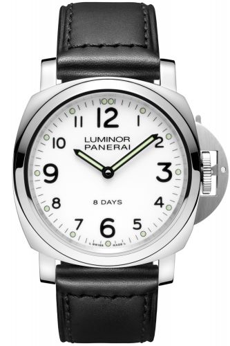 Luminor Base 44 8 Days Stainless Steel / White