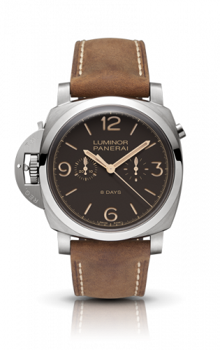 Luminor 1950 Chrono Mono-Pulsante Left-Handed 8 Days Titanio