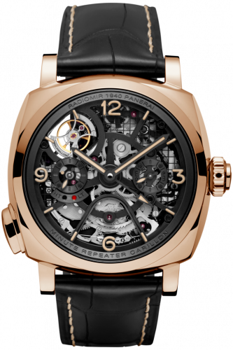 Radiomir 1940 Minute Repeater Carillon Tourbillon GMT Oro Rosso