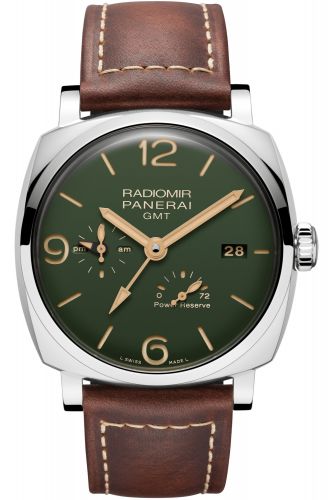 Radiomir 1940 45 GMT Power Reserve Stainless Steel / Military Green