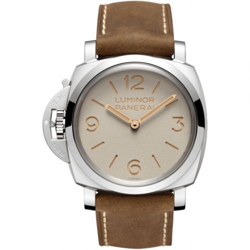 Luminor 1950 Left-Handed 47 3 Days Stainless Steel / Beige