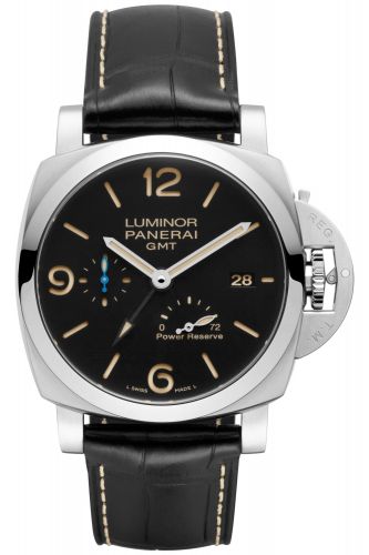 Luminor 1950 44 3 Days GMT Power Reserve Automatic Stainless Steel / Black