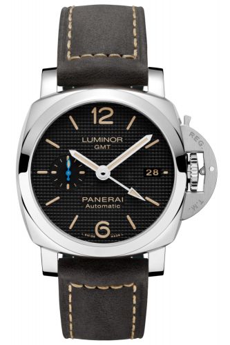 Luminor 1950 42 3 Days GMT Automatic Stainless Steel / Black Hobnail