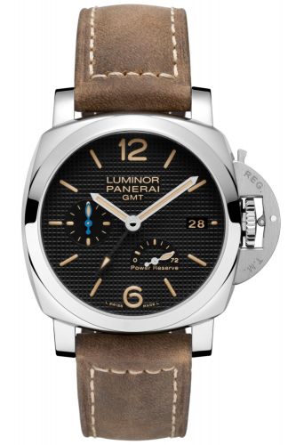 Luminor 1950 42 3 Days GMT Power Reserve Automatic Stainless Steel / Black Hobnail