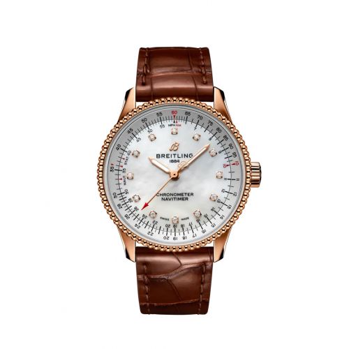 Navitimer 1 35 Automatic Red Gold / MOP / Croco / Folding