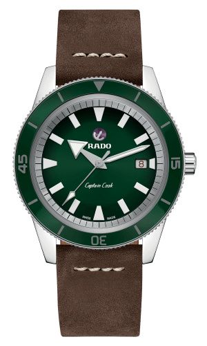 HyperChrome Captain Cook 42 Stainless Steel / Green / Calf