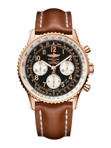 Navitimer 01 43 Red Gold / Black Arabic / Calf / Pin