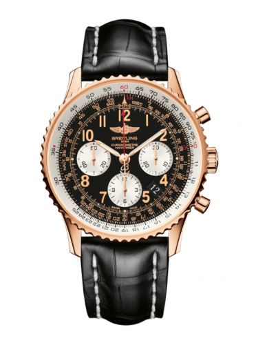 Navitimer 01 43 Red Gold / Black Arabic / Croco / Pin