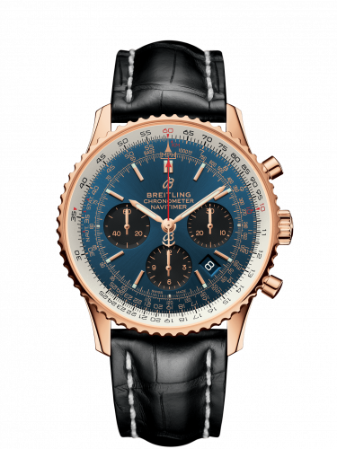 Navitimer 1 B01 Chronograph 43 Red Gold / Blue / Croco / Pin