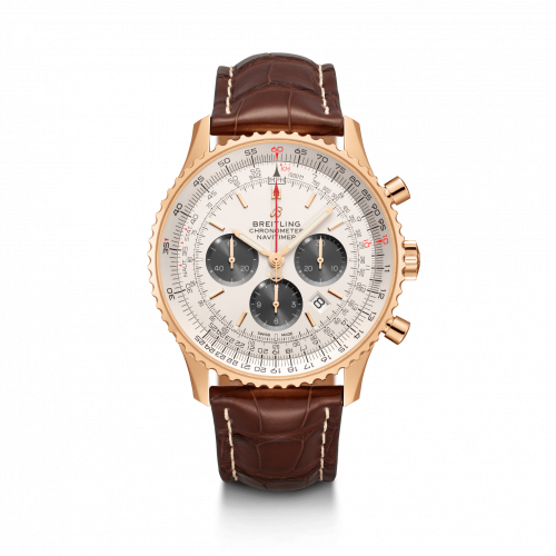 Navitimer 1 B01 Chronograph 46 Red Gold / Silver / Croco / Pin
