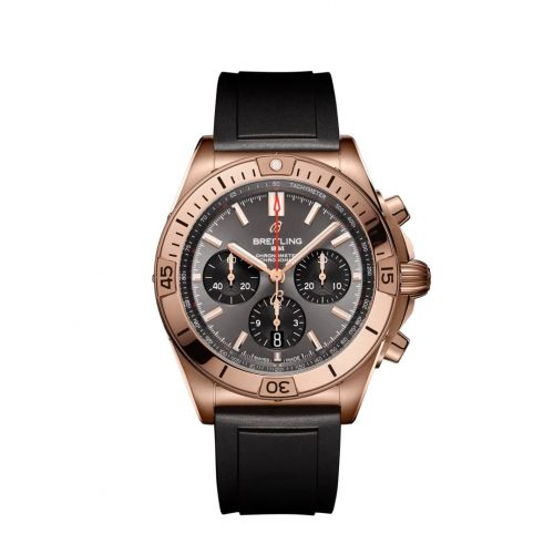 Chronomat B01 42 Red Gold / Anthracite / Rubber