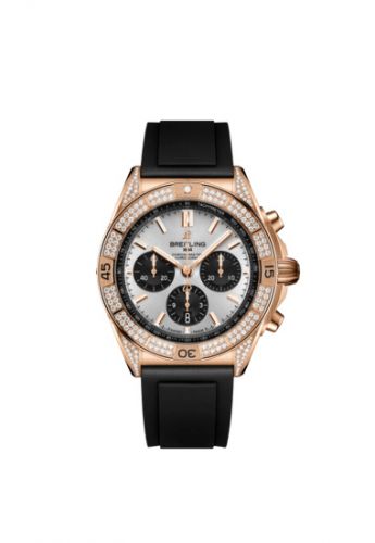 Chronomat B01 42 Red Gold - Diamond / Silver / Rubber