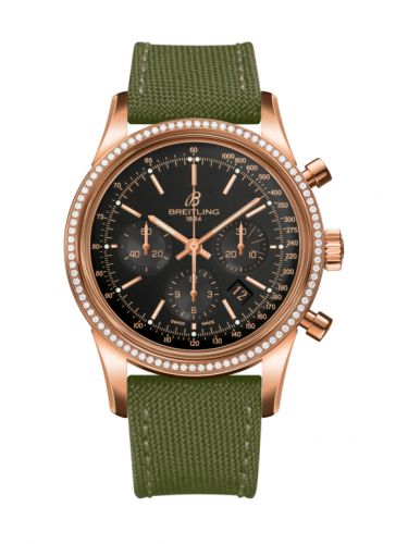 Transocean Chronograph Red Gold / Diamond / Black / Military