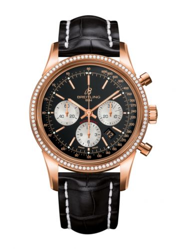 Transocean Chronograph Red Gold / Diamond / Reverse Panda / Croco