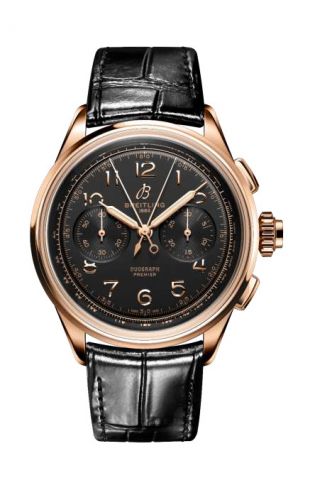 Premier Heritage B15 Duograph 42 Red Gold / Black