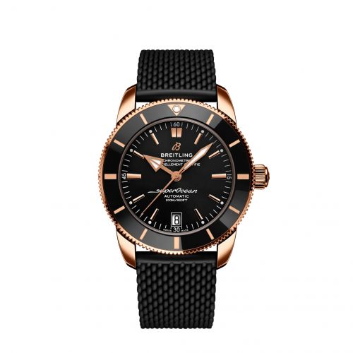 Superocean Heritage II 42 Red Gold / Black / Black / Rubber