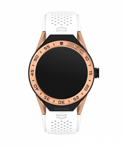 Carrera Connected Modular 45 Black Titanium / Rose Gold / White Rubber