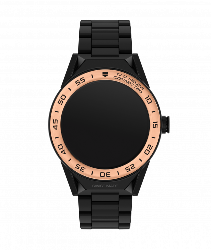 Carrera Connected Modular 45 Black Titanium / Rose Gold / Ceramic Bracelet