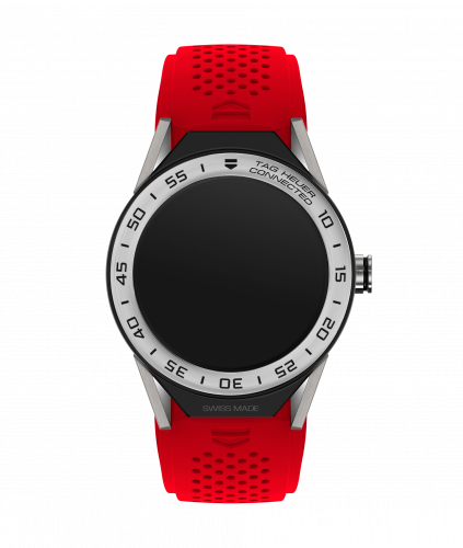 Carrera Connected Modular 45 Titanium / Stainless Steel / Red Rubber