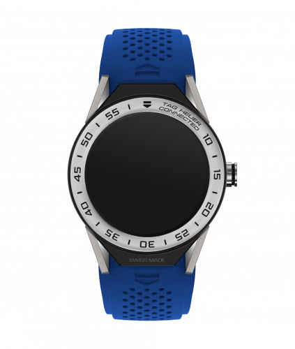 Carrera Connected Modular 45 Titanium / Stainless Steel / Blue Electric Rubber