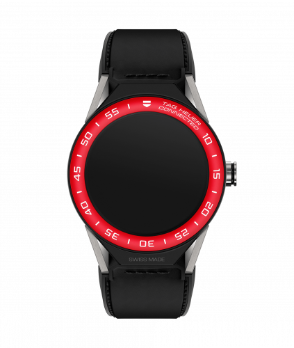 Carrera Connected Modular 45 Titanium / Red Aluminum / Black Calf