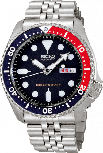 Seiko SKX009 Black / Stainless Steel