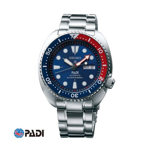 Prospex Diver Turtle Stainless Steel / Blue / Bracelet / Padi