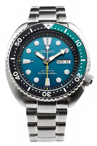 Prospex Diver Turtle Stainless Steel / Green / Bracelet