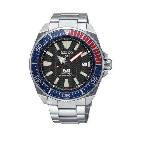 Prospex Diver Samurai Stainless Steel / Black / Bracelet / Padi