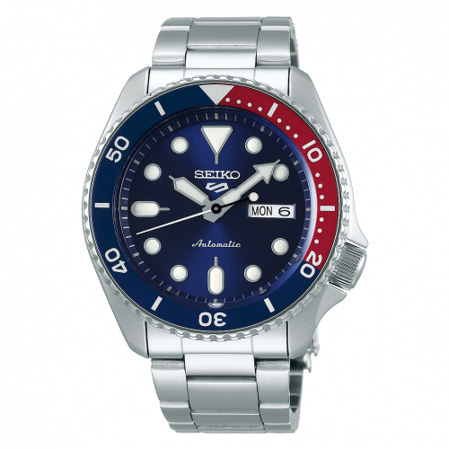 5 Sports Sports Style Stainless Steel / Pepsi / Bracelet