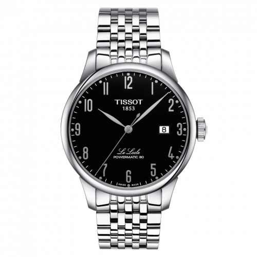 Le Locle Powermatic 80 39.3 Stainless Steel / Black / Bracelet