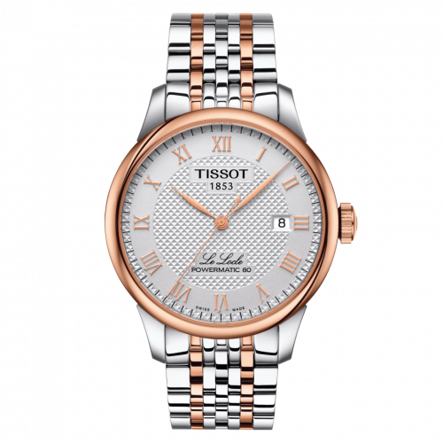 Le Locle Powermatic 80 39.3 Stainless Steel / Rose Gold PVD / Silver / Bracelet