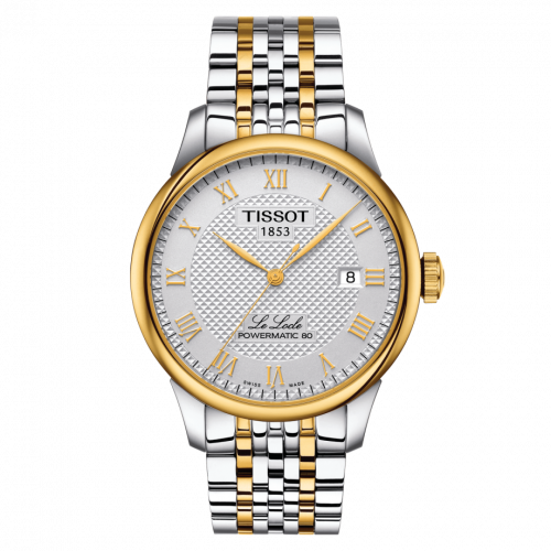 Le Locle Powermatic 80 39.3 Stainless Steel / Yellow Gold PVD / Silver / Bracelet