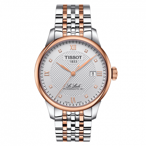 Le Locle Powermatic 80 39.3 Stainless Steel / Rose Gold PVD / Silver / Bracelet