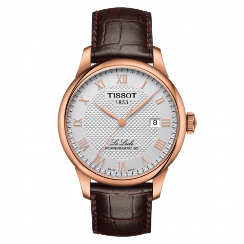 Le Locle Powermatic 80 39.3 Rose Gold PVD / Silver / Strap