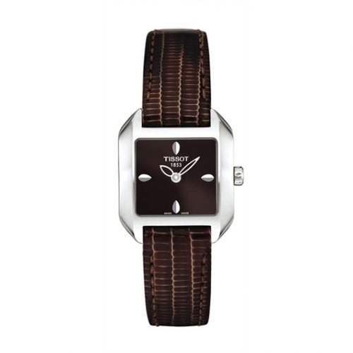 T-Wave Square Quartz 23.6 Stainless Steel / Black / Strap